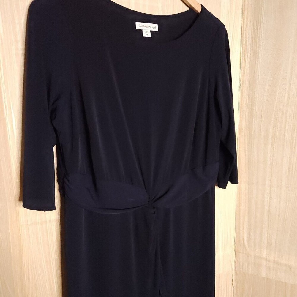 Coldwater Creek Navy Blue Stretchy Dress 18W - Picture 3 of 8